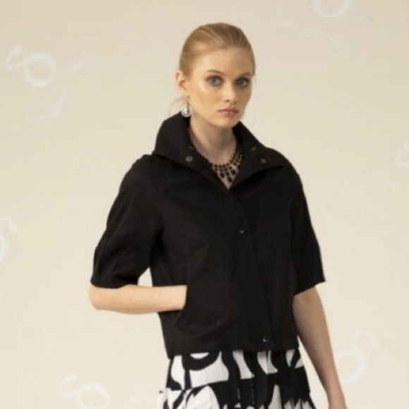 Samuel Dong Dupioni Crop Jacket Teal M - Picture 11 of 12